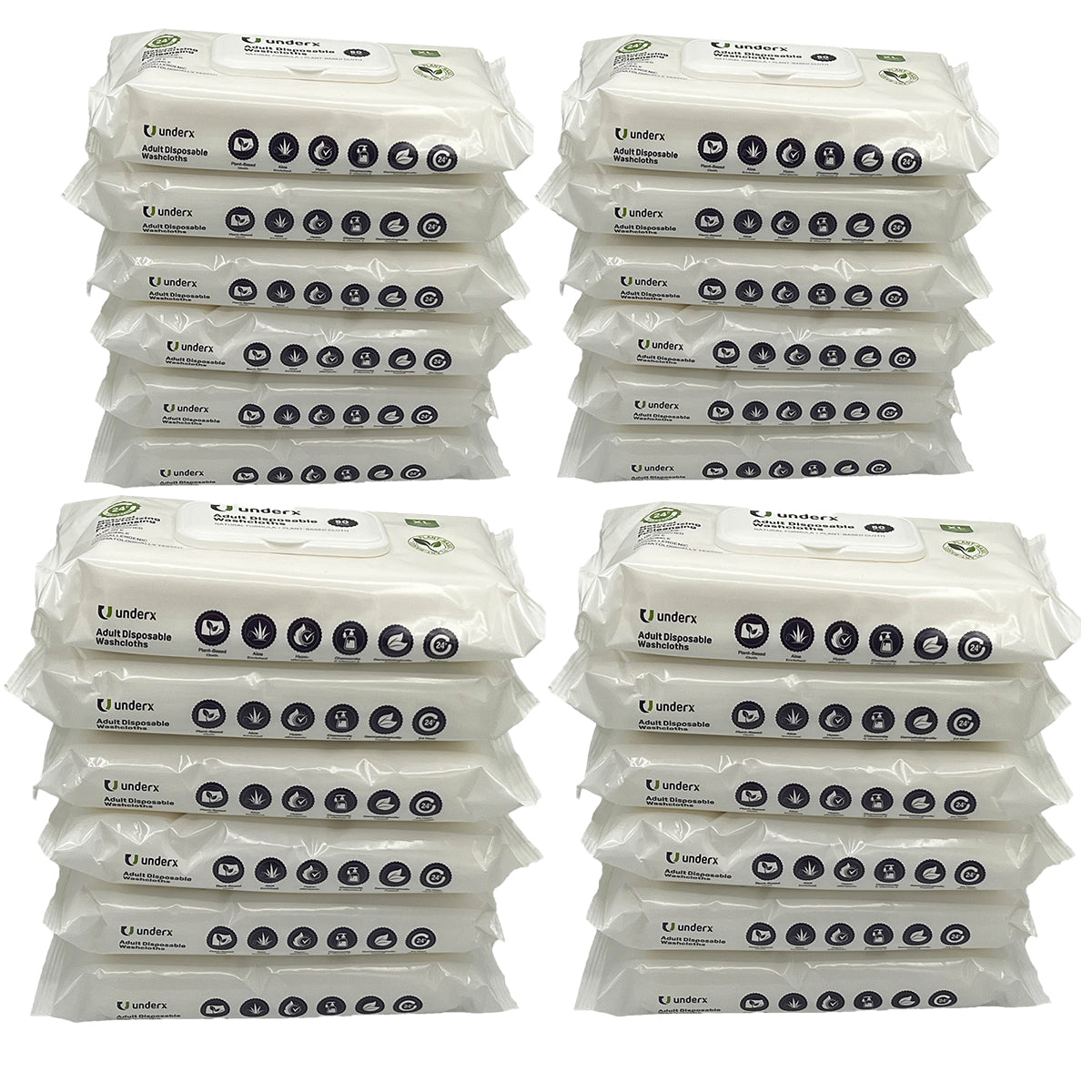 Underx Adult Disposable Washcloths (XL) | UnderX Incontinence Products