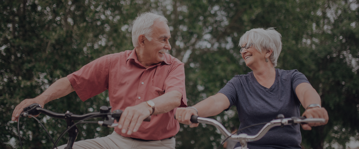 old people riding bikes with adult diapers on