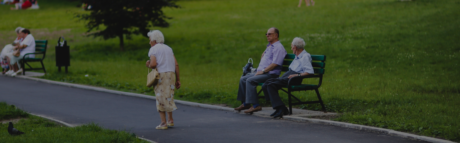 old people walking outside with adult diapers on 