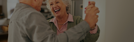 old woman dancing with adult diaper
