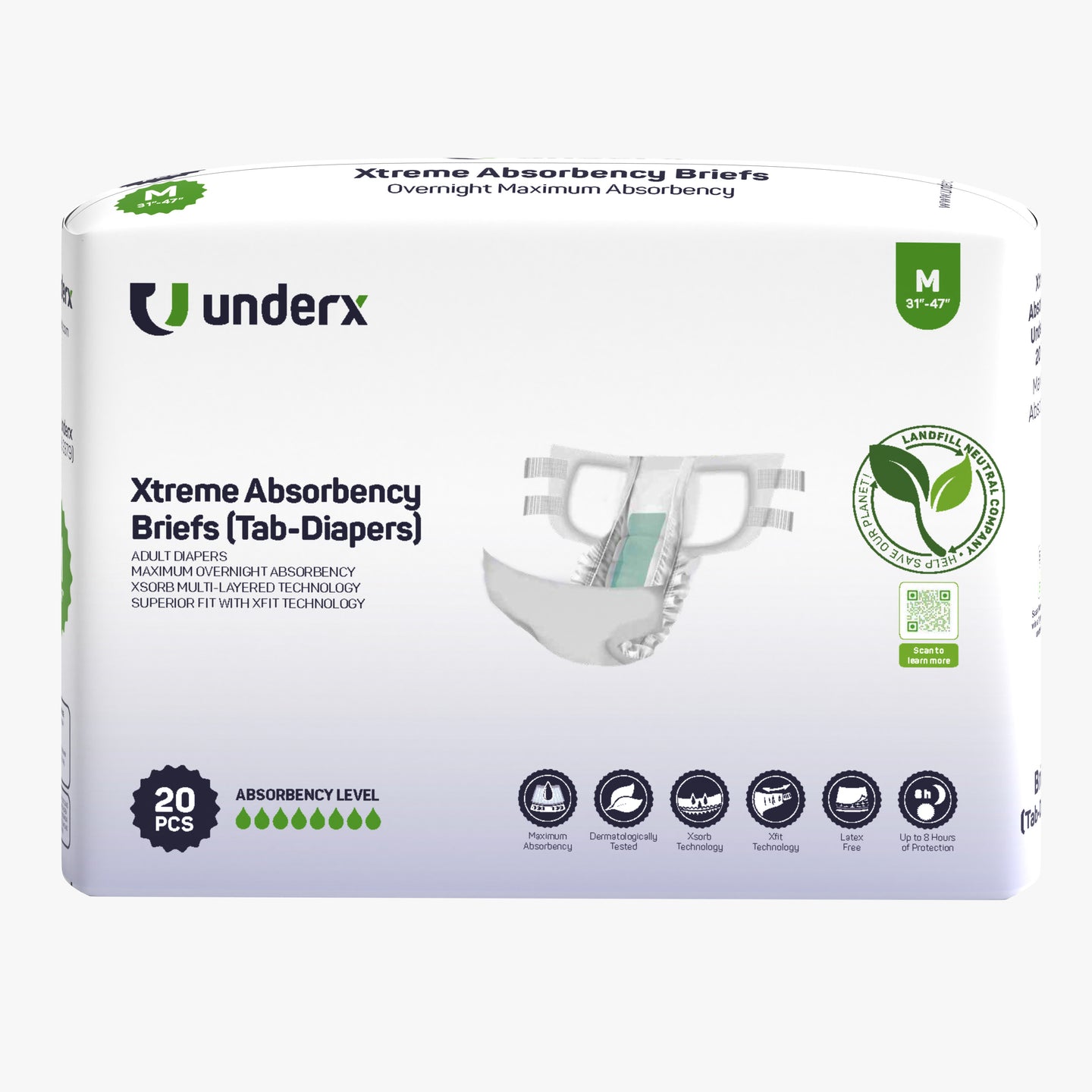 Men's Adult Diaper-Style Briefs With Tabs